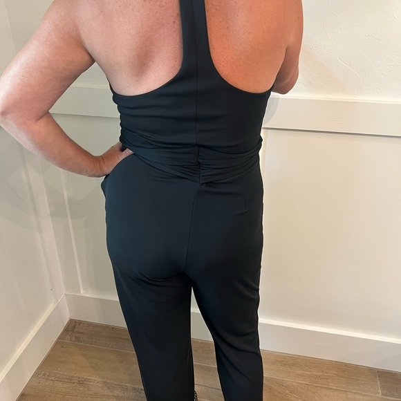 ABS Allen Schwartz Black Halter Jumpsuit - Picture 2 of 4